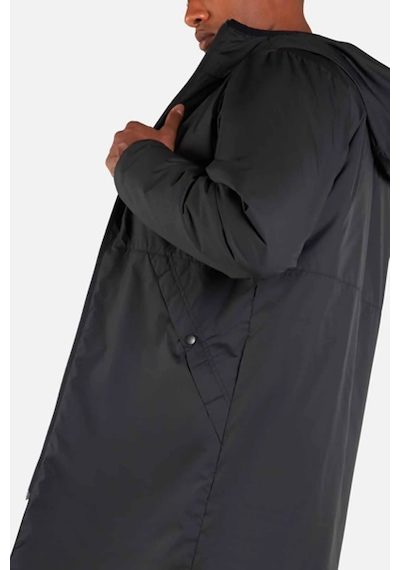 Nike Football Synthetic Fit Loose Fit Jacket Erkek Bol Kesim Kapüşonlu Mont Parka Siyah Siyah