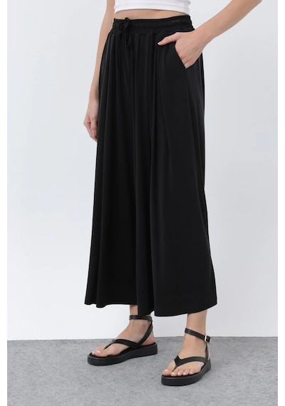 Ollacollection Etek Görünümlü Pantolon Siyah