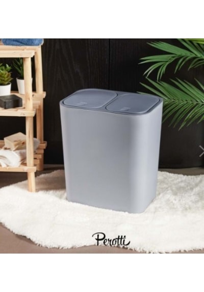Perotti 13252 Milton Grey 15lt 2 Li Çöp Kovası Beyaz