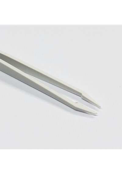 Koodmax Hassas Elektronik Ve El Sanatları Tamir Cımbızı Sert Plastik 11cm Düz Cımbız Beyaz