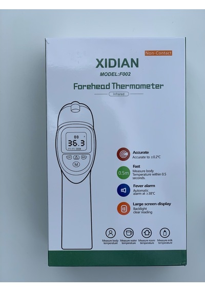 Xidian F002 Temassız Kızılötesi Termometre Dijital Ateş Ölçer Mavi