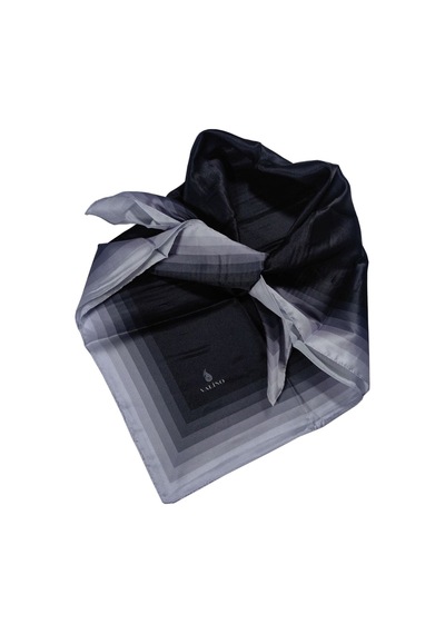 Mim Eşarp Mısırlı Eşarpları Emprime Kristal Sport Polyester Eşarp Siyah - Gümüş