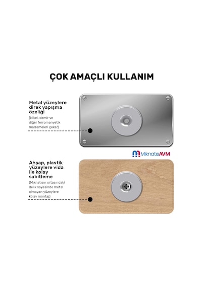 Neodyum Mıknatıs Havşa Delikli 25 X 10 - 5,5 X 5 Mm 4 Adet