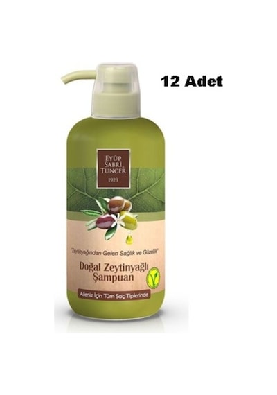 Eyüp Sabri Tuncer Doğal Zeytinyağlı Şampuan 600 Ml X 12 Adet Tüm Saçlar