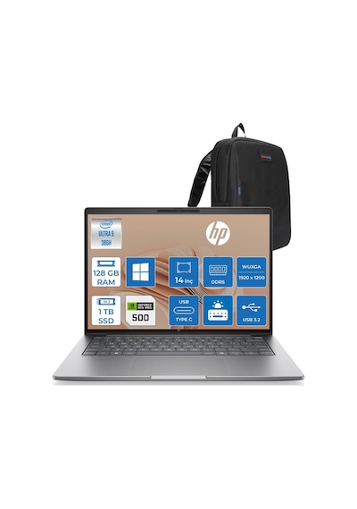 HP Zbook 8 G2i DN6A5EAH38 Ultra 9 386H 128 GB 1 TB SSD RTXPRO500 14" W11H Dizüstü Bilgisayar + Çanta