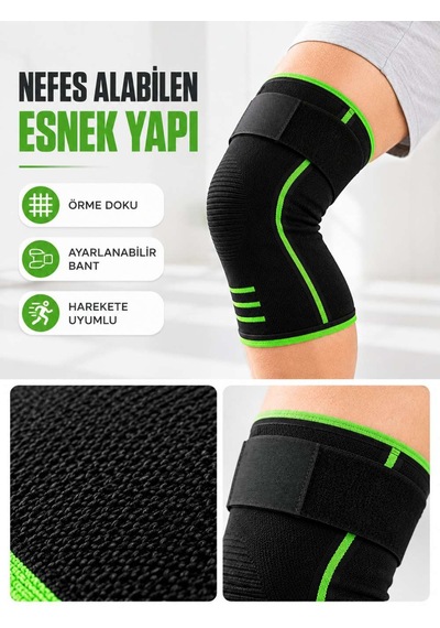 Diz Destekleyici Spor Dizlik Esnek Örme Kumaşlı Ayarlanabilir Üst Bantlı Diğer
