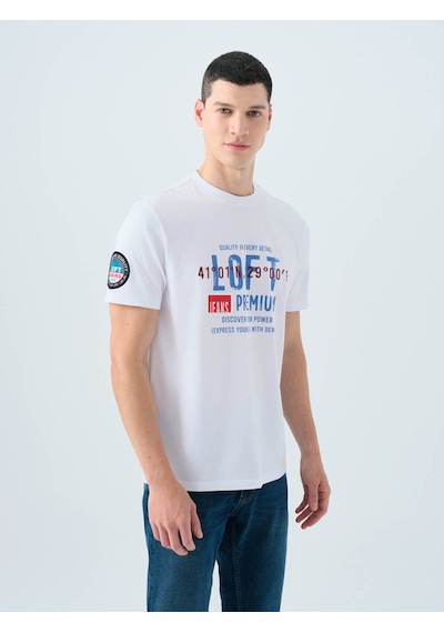 Loft Beyaz Erkek T-shirt Lf2038856 Beyaz