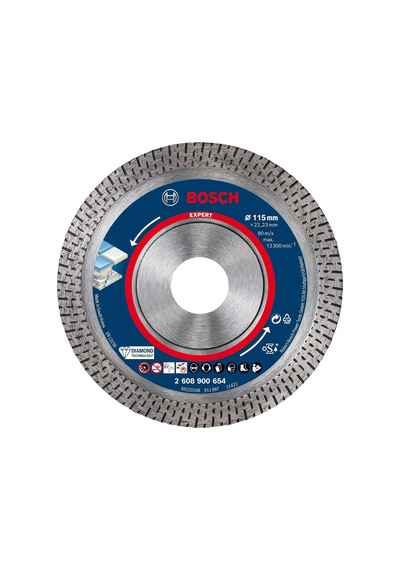1x Expert Hardceramic Elmas Kesme Diskleri Sert Fayanslar, Sert Taş, Ø 115 Mm, Aksesuar Küçük Avuç Taşlama Makin