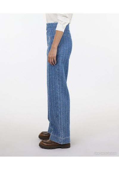 Yargıcı Geniş Normal Bel Pantolon 26kkpn3061x 515 Mavi