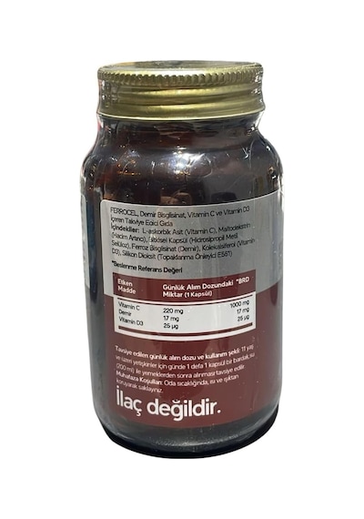 Ferrocel Demir Bisglisinat, Vitamin D3 Ve Vitamin C 60 Kapsül