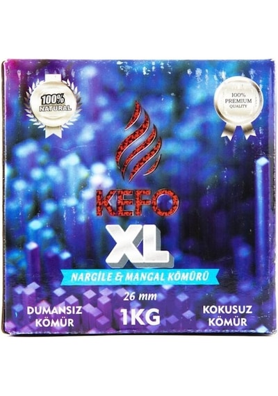 Kefo Xl Nargile Kömürü 26 Mm 1 Kg