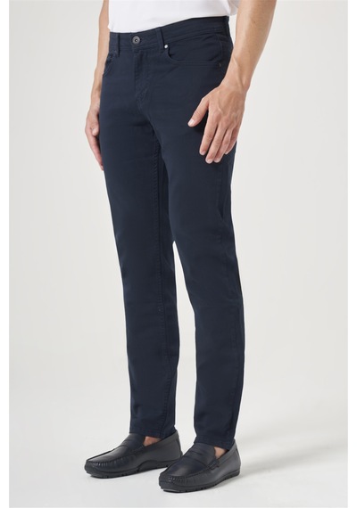İmza Lacivert 5 Cep Gabardin Slim Fit Pamuklu Denim Jean Kot Pantolon 1003260317
