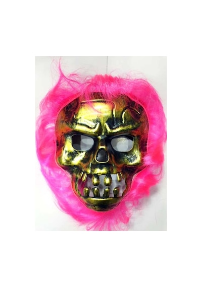 Cadılar Bayramı Pembe Saçlı Maske Bx40 Diğer