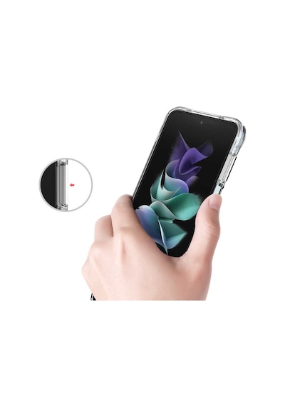 Galaxy Z Flip 4 Kilif Zore Vonn Seffaf Sert Silikon Kilif 559771673