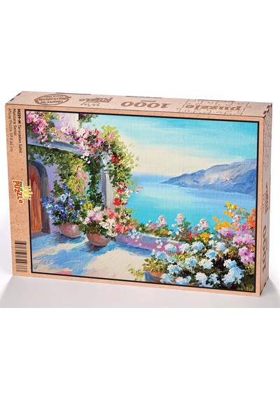King Of Puzzle Taraçadan Sahil Ahşap Puzzle 1000 Parça