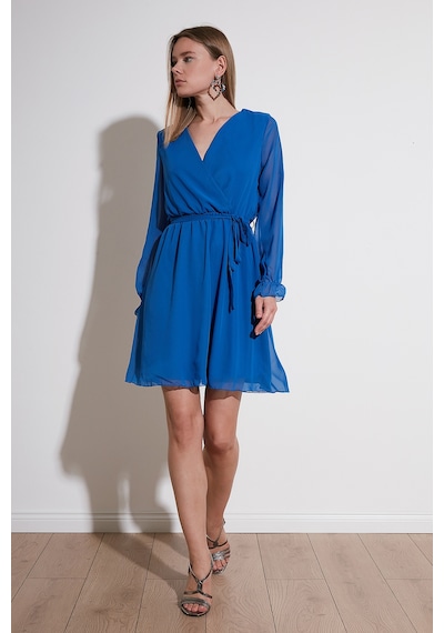 Lela Bayan Elbise 6051467 Mavi Mavi