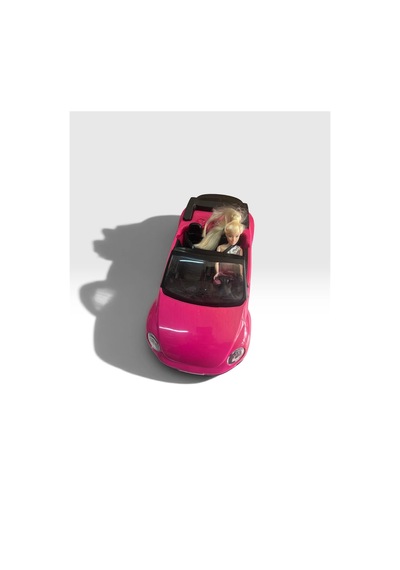 Bebekli Pembe Cabrio Oyuncak Araba 40cm