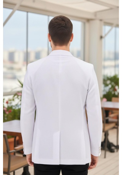 C9059 Dewberry Erkek Ceket-beyaz 2