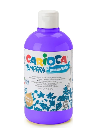 Tempera Suluboya Süper Yıkanabilir Mor 500 Ml Beyaz