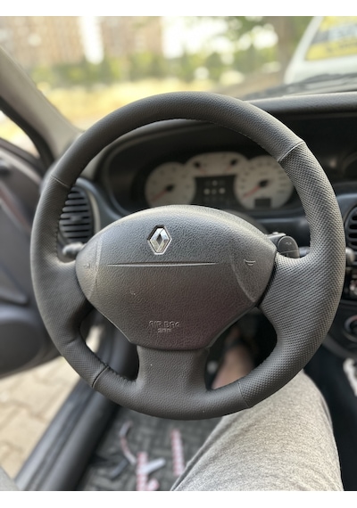 Megane 1 Uyumlu Araca Özel Direksiyon Kılıfı Siyah