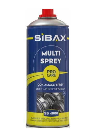 Sibax Çok Amaçlı Bakım Spreyi Sb4000 Temizler, Yağlar, Paslı Yerleri Açar 200 ML