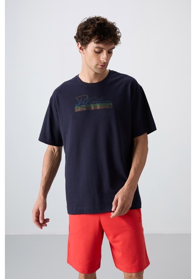 Tommy Life Lacivert Pamuklu Kalın Yumuşak Dokulu Oversize Fit Baskılı Erkek T-shirt - 88334 Lacivert Tommy Life Lacivert Pamuklu Kalın Yumuşak Dokulu Oversize Fit Baskılı Erkek T-shirt - 88334 Lacivert
