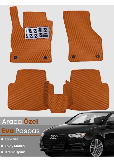 Audi A3 Sedan 2013-2020 Uyumlu Eva Paspas Tam Set Araca Özel,su Geçirmez,kolay Montaj 690