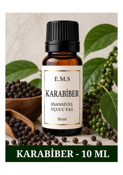 Karabiber Esansiyel Uçucu Yağ Buhurdanlık Yağı Difüzör Esansı Oda Kokusu Esansı Mum Esansı 10 Ml Ferah