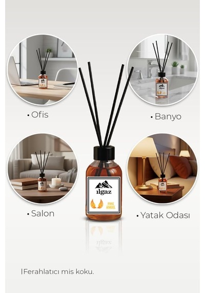 Ilgaz Ateş Meleği Bambu Çubuklu Oda Kokusu 110 Ml Red Diffuser Fire Angel Ortam Kokusu 12'li Pake Diğer