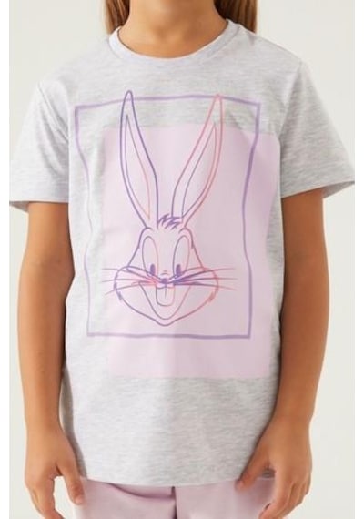 Yasin Tekstil Looney Tunes Kız Çocuk İkili Takım Kar Melanj
