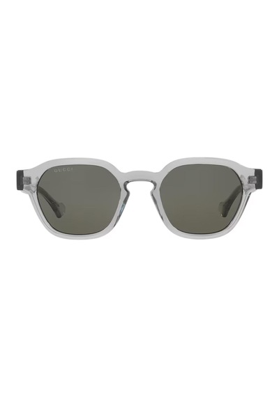 Gucci Gg 1730s 004 50 Unisex Oval Şeffaf Kemik Güneş Gözlüğü Şeffaf