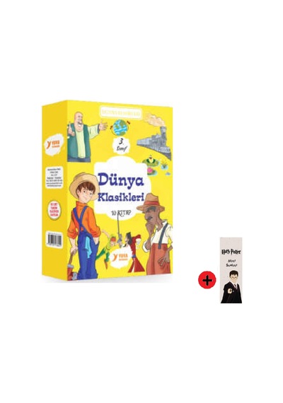 3. Sınıf Hikaye Seti Yuva Yayınları Dünya Klasikleri + Kişiye Özel İsimli Harry Potter Kitap Ayracı