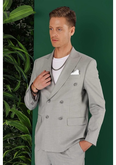 Efor C 642 Slim Fit Gri Spor Ceket Gri