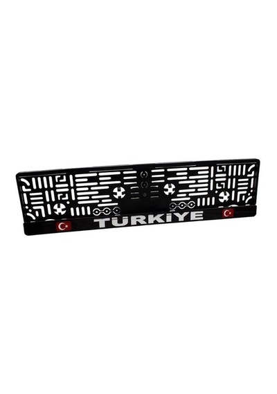 Türkiye Yazılı Plaka Altı Takmatik Kapaklı Siyah Plakalık