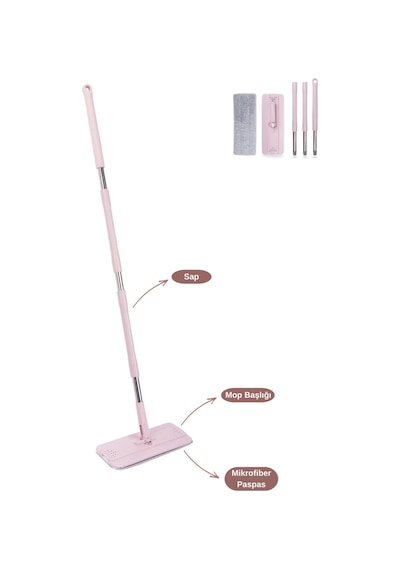 Tablet Mop Sap Seti F401, Mikrofiber Islak Kuru Zemin Yüzey Temizleyici Flora Tablet Setiyle Uyumlu