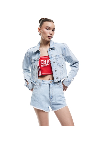 Koton Yüksek Bel Rahat Kalıp Düğmeli Cepli Pis Paça Denim Şort Açık İndigo 5sal40072md Açık İndigo Koton Yüksek Bel Rahat Kalıp Düğmeli Cepli Pis Paça Denim Şort Açık İndigo 5sal40072md Açık İndigo