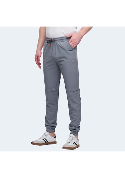 Slazenger NADJA Erkek Cepli Dar Paça Koyu Gri Eşofman Altı