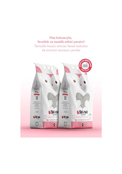 Toi Moi Bebek Pudrası Kokulu Sodyum Bentonit Kedi Kumu 2 x 5 L