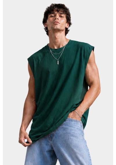 Thiff Erkek Oversize Kolsuz T-shirt Tişört Atlet Çok Renkli