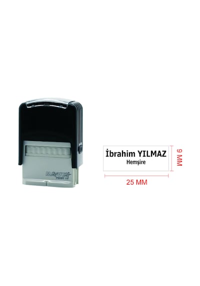 Hemşire Kaşesi İsim Ünvan Kaşesi Siyah-Siyah