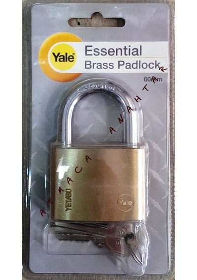 Yale 60 Mm Pirinç Asma Kilit 3 Anahtarlı