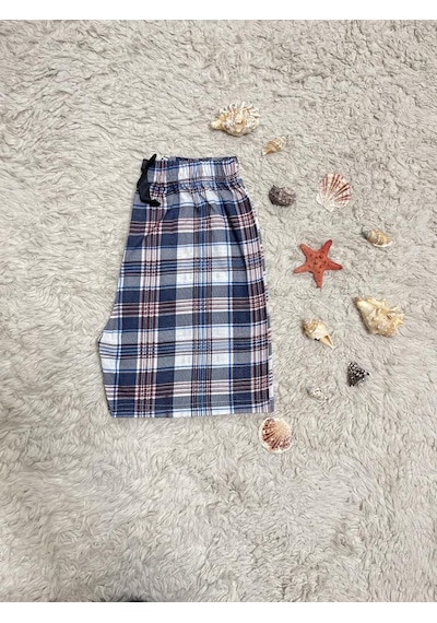 %100 Pamuk Kadın Yüksek Bel Dört Mevsim Şort Pijama