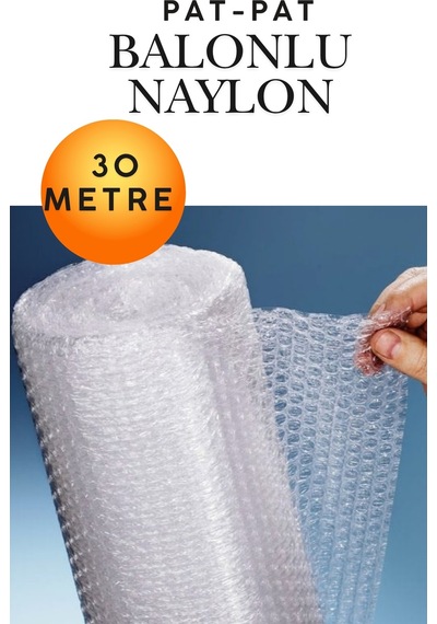 Kalın Balonlu Naylon Patpat Rulo 100 Cm X 30 Mt Çift Katlı Pıtpıt Ambalaj Paketleme Ve Taşıma Koruma Naylonu Ev Taşıma Eşya Paketleme Ve Kargo Koruma Patpat Naylonu Rulosu Kırılacak Eşya Kargo