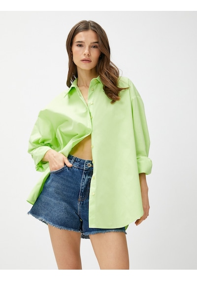 Koton Oversize Poplin Gömlek Uzun Kollu Pamuklu Yeşil 3sak60011pw 3SAK60011PW786 Yeşil Koton Oversize Poplin Gömlek Uzun Kollu Pamuklu Yeşil 3sak60011pw 3SAK60011PW786 Yeşil
