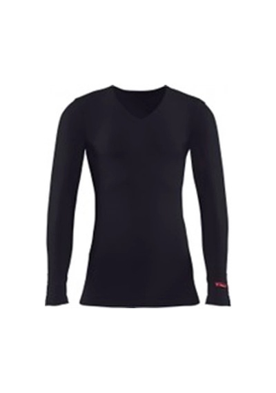 Blackspade Termal V-neck T-shirt Long 1257 Siyah