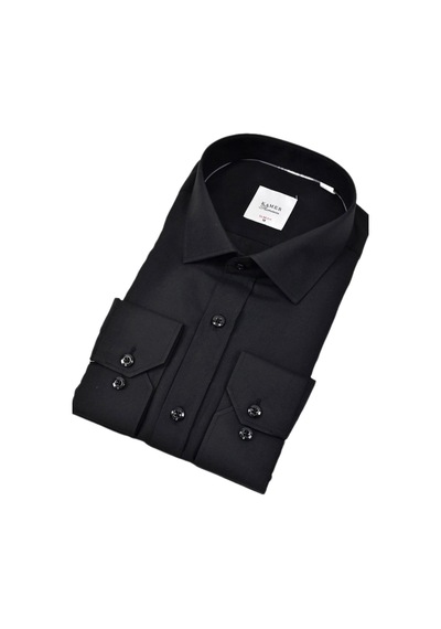 Erkek Slim Fitt Uzun Kol Likralı Gömlek 2390 Bgl-st04744 Siyah