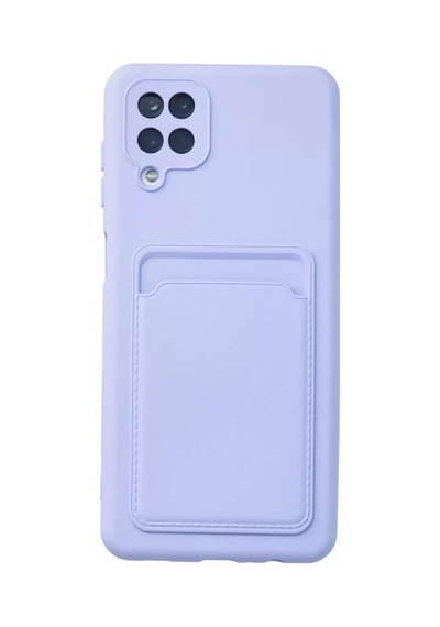 Newface Samsung Galaxy Uyumlu A12 Kılıf Kelvin Kartvizitli Silikon - Lila Belirtilmemiş