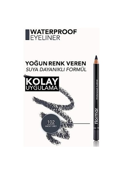 Suya Dayanıklı Göz Kalemi - Gri Waterproof 0