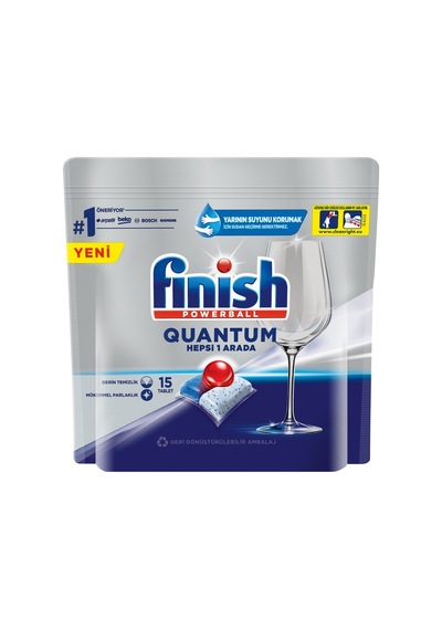 Finish Quantum Bulaşık Tableti 15'li - 3 Bölmeli Kapsül Teknolojisi 3'li Ekonomik Paket - 3 Ade Tarı
