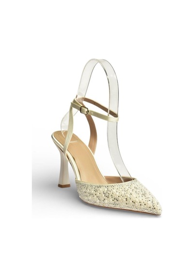 Fox Shoes U676417604 Ten Kumaş İnce Topuklu Kadın Abiye Ayakkabı Ten